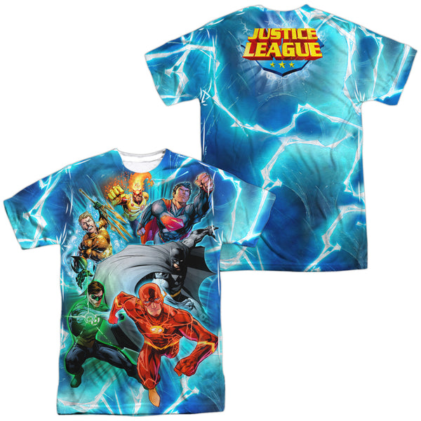 JLA - Lightning Team (Front - Back Print) Adult Regular Fit Short Sleeve 100% Poly