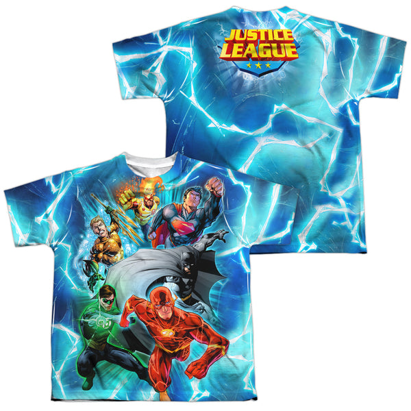 JLA - Lightning Team (Front - Back Print) Youth Short Sleeve 100% Poly
