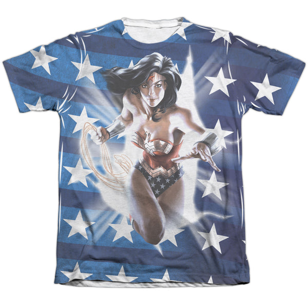 JLA - Ripped Flag Adult Regular Fit Short Sleeve 65 - 35 Poly - Cotton
