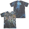 JLA - Forever Evil (Front - Back Print) Adult Regular Fit Short Sleeve 65 - 35 Poly - Cotton
