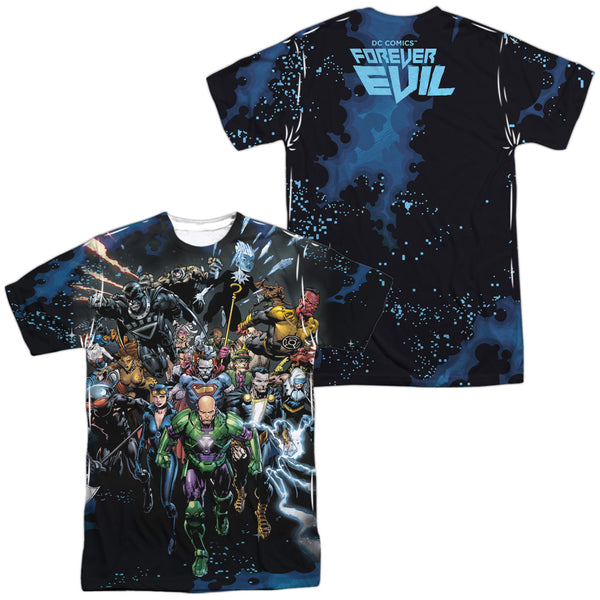 JLA - Forever Evil (Front - Back Print) Adult Regular Fit Short Sleeve 100% Poly
