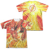 JLA - Lightning Dash (Front - Back Print) Adult Regular Fit Short Sleeve 65 - 35 Poly - Cotton