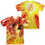 JLA - Lightning Dash (Front - Back Print) Adult Regular Fit Short Sleeve 100% Poly