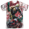 JLA - Aquaman Vs Manta Adult Regular Fit Short Sleeve 100% Poly