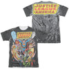 JLA - Stars (Front - Back Print) Adult Regular Fit Short Sleeve 65 - 35 Poly - Cotton