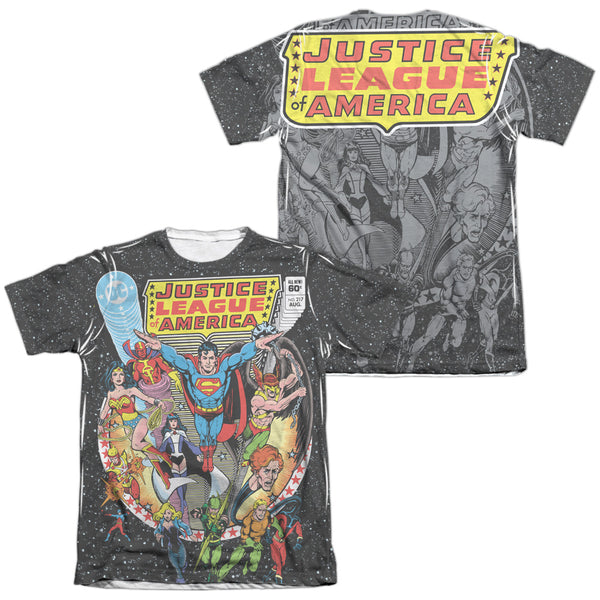 JLA - Stars (Front - Back Print) Adult Regular Fit Short Sleeve 65 - 35 Poly - Cotton