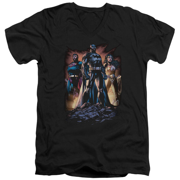 JLA - Take A Stand Adult Slim Fit V Neck Cotton