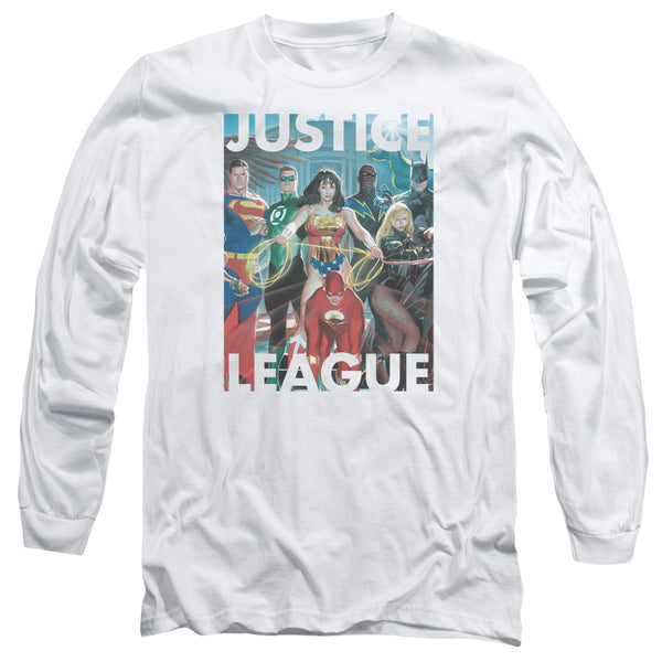 JLA - Hall Of Justice Adult Long Sleeve