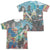 JLA - League Of Heroes (Front - Back Print) Adult Regular Fit Short Sleeve 65 - 35 Poly - Cotton