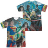 JLA - League Of Heroes (Front - Back Print) Adult Regular Fit Short Sleeve 100% Poly