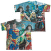 JLA - League Of Heroes (Front - Back Print) Youth Short Sleeve 100% Poly