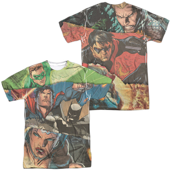 JLA - Torn (Front - Back Print) Adult Regular Fit Short Sleeve 100% Poly