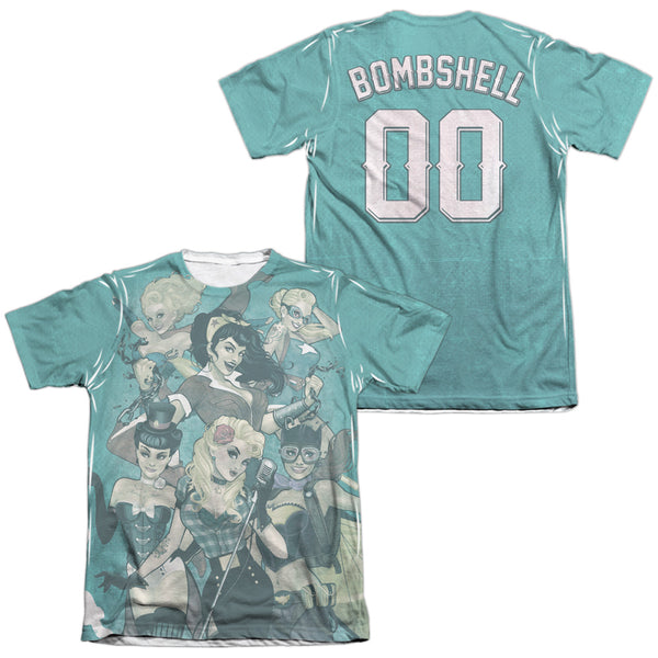 JLA - Bombshell Group (Front - Back Print) Adult Regular Fit Short Sleeve 65 - 35 Poly - Cotton