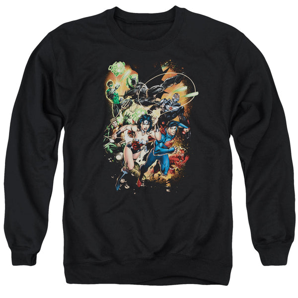 JLA - Battle Ready Adult Crewneck Sweatshirt