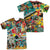 JLA - Classic Collage (Front - Back Print) Adult Regular Fit Short Sleeve 100% Poly