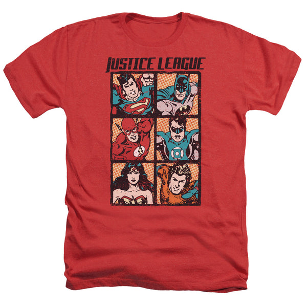 JLA - Rough Panels Adult Regular Fit Heather Short Sleeve