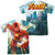 JLA - Faster Than Lightning (Front - Back Print) Adult Regular Fit Short Sleeve 100% Poly