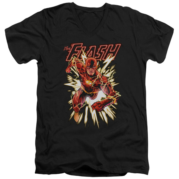 JLA - Flash Glow Adult Slim Fit V Neck Cotton