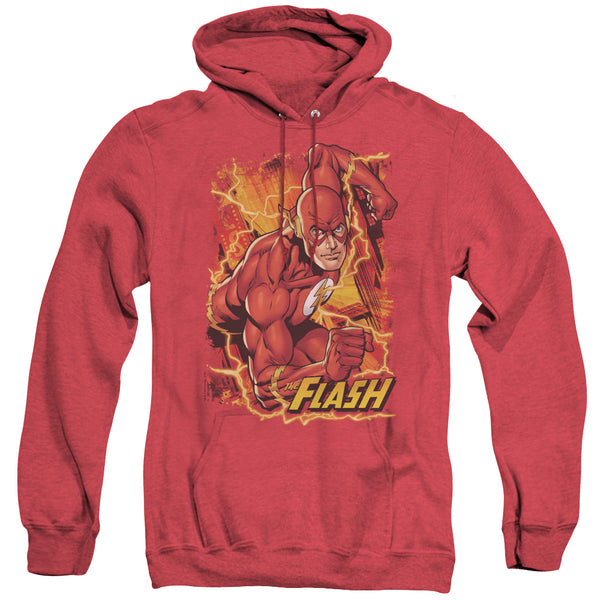 JLA - Flash Lightning Adult Heather Hoodie