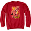 JLA - Flash Lightning Adult Crewneck Sweatshirt