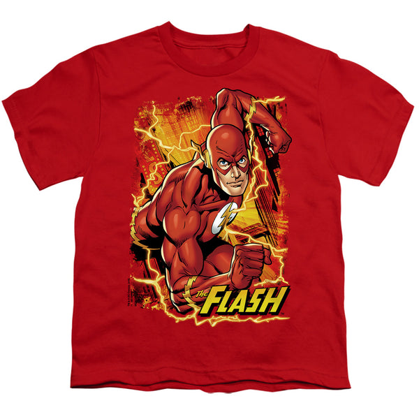 JLA - Flash Lightning Youth Short Sleeve
