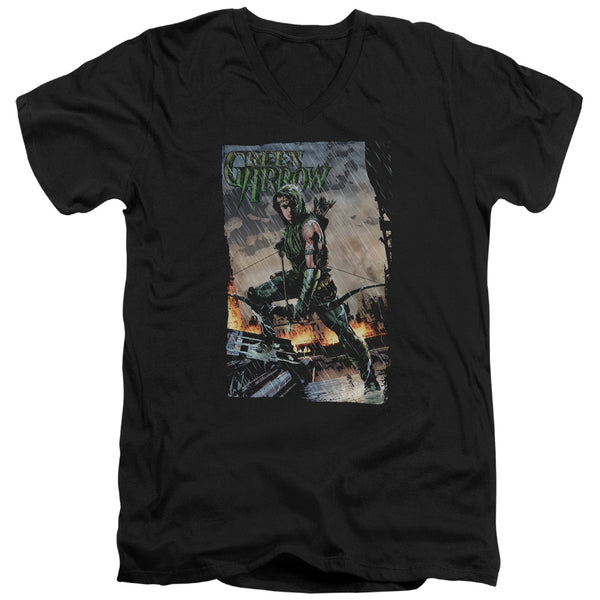 JLA - Fire And Rain Adult Slim Fit V Neck Cotton