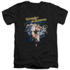 Jla - Starburst Adult Slim Fit V Neck Cotton