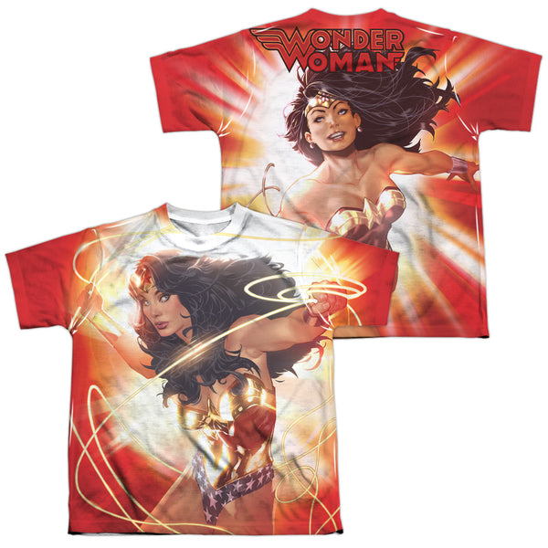 JLA - Wonder Glow (Front - Back Print) Youth Short Sleeve 100% Poly