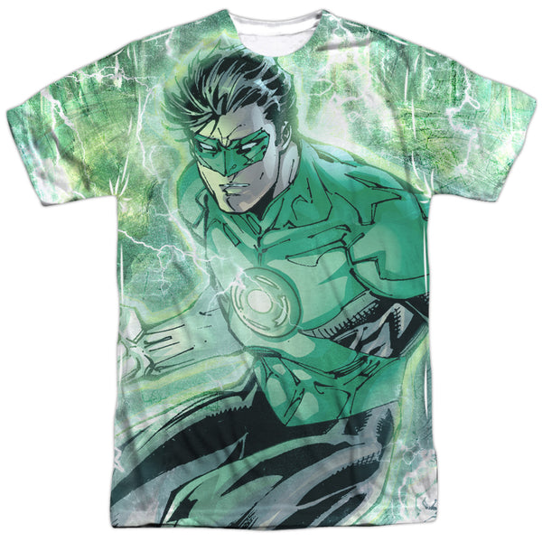 JLA - Green Lightning Adult Regular Fit Short Sleeve 100% Poly