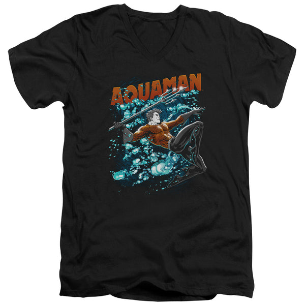 JLA - Aqua Bubbles Adult Slim Fit V Neck Cotton