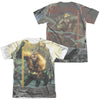 JLA - Good Vs Evil (Front - Back Print) Adult Regular Fit Short Sleeve 65 - 35 Poly - Cotton