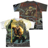 JLA - Good Vs Evil (Front - Back Print) Youth Short Sleeve 100% Poly