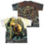JLA - Good Vs Evil (Front - Back Print) Youth Short Sleeve 100% Poly