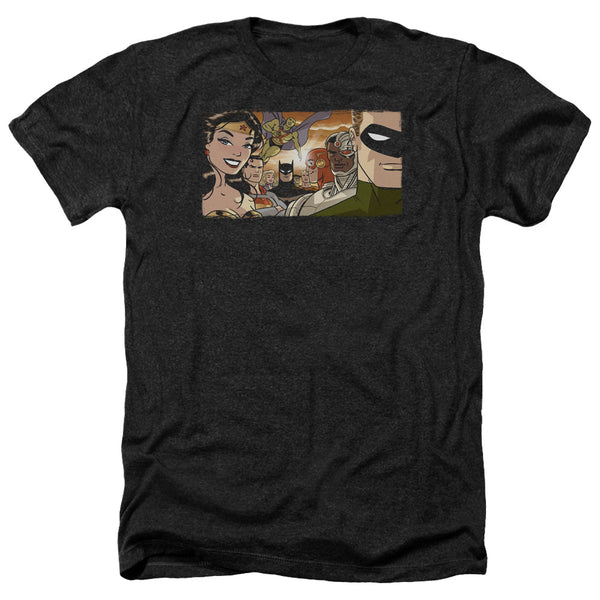 JLA - Cinematic League Adult Regular Fit Heather Short Sleeve