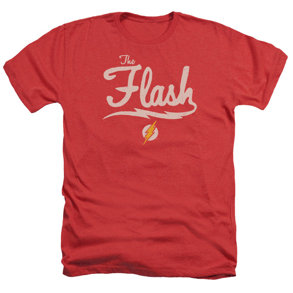 JLA - Old School Flash Adult Regular Fit Heather Short Sleeve