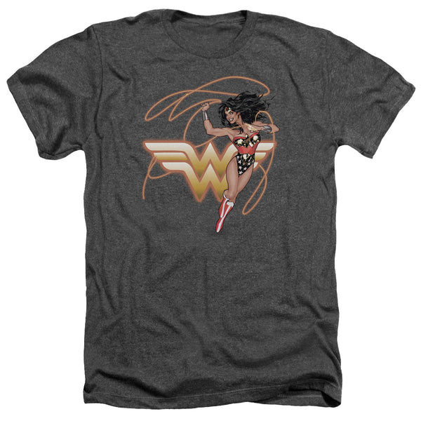 Jla - Glowing Lasso Adult Regular Fit Heather Short Sleeve
