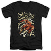 JLA - Electric Run Adult Slim Fit V Neck Cotton