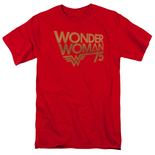 Wonder Woman - Wonder Woman 75Th Anniversary Gold Logo Adult Regular Fit Short Sleeve