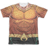 JLA - Aquaman Rebirth Uniform Adult Regular Fit Short Sleeve 65 - 35 Poly - Cotton