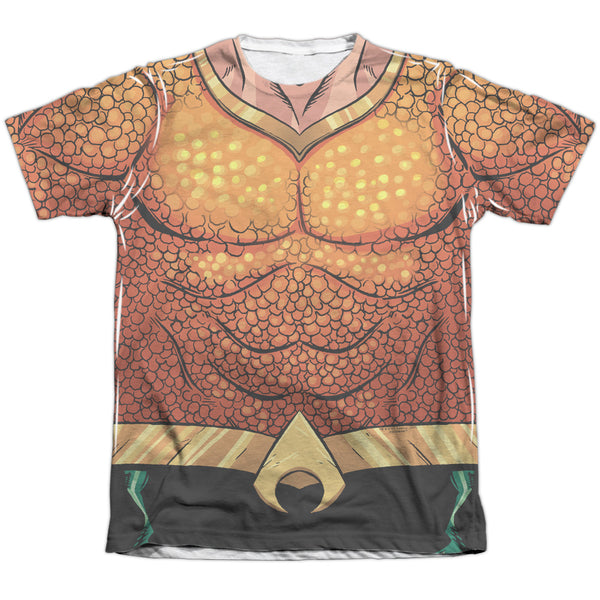 JLA - Aquaman Rebirth Uniform Adult Regular Fit Short Sleeve 65 - 35 Poly - Cotton