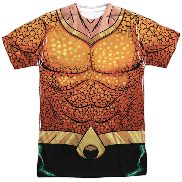 JLA - Aquaman Rebirth Uniform Adult Regular Fit Short Sleeve 100% Poly