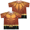 JLA - Aquaman Rebirth Uniform (Front - Back Print) Youth Short Sleeve 100% Poly