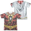 JLA - Shazam Uniform (Front - Back Print) Adult Regular Fit Short Sleeve 65 - 35 Poly - Cotton