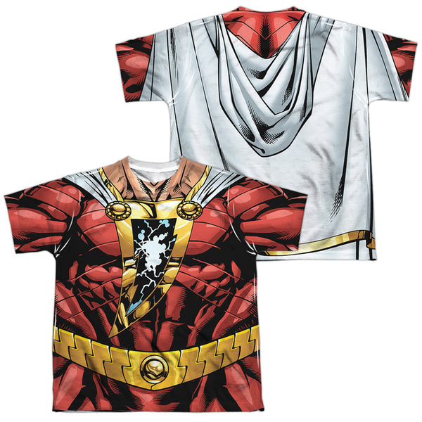 JLA - Shazam Uniform (Front - Back Print) Youth Short Sleeve 100% Poly