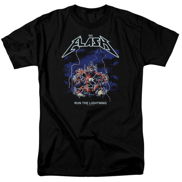 Flash - Run The Lightning Adult Regular Fit Short Sleeve