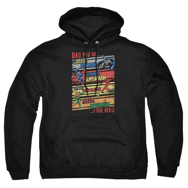 JLA - A True Hero Adult Pullover Hoodie