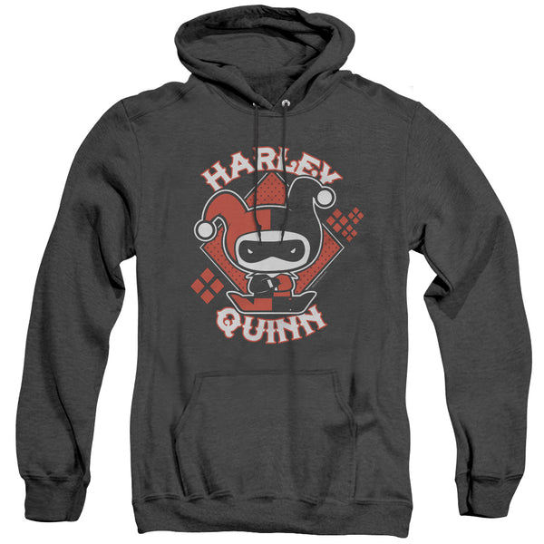 JLA - Harley Chibi Adult Heather Hoodie