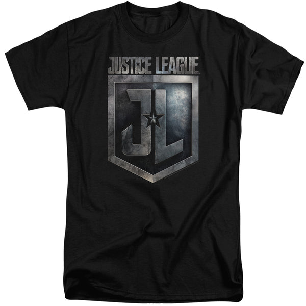 Justice League Movie - Shield Logo Adult Tall Fit Short Sleeve