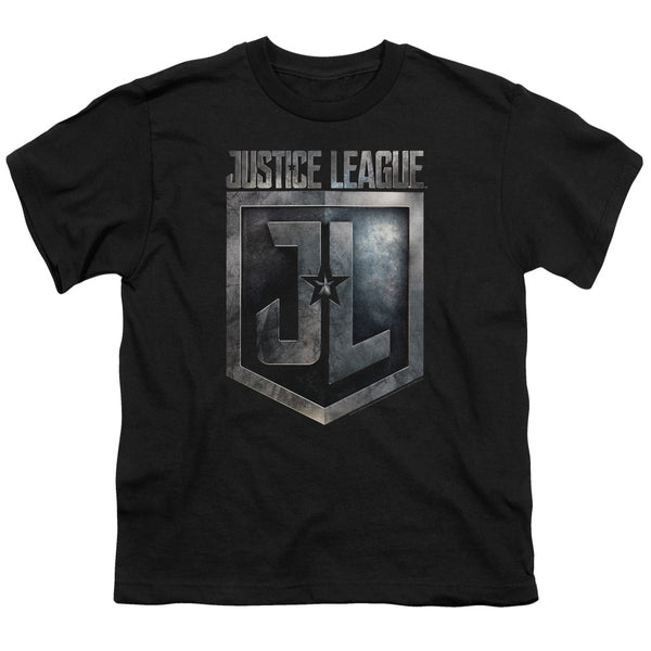 Justice League Movie - Shield Logo Youth Short Sleeve