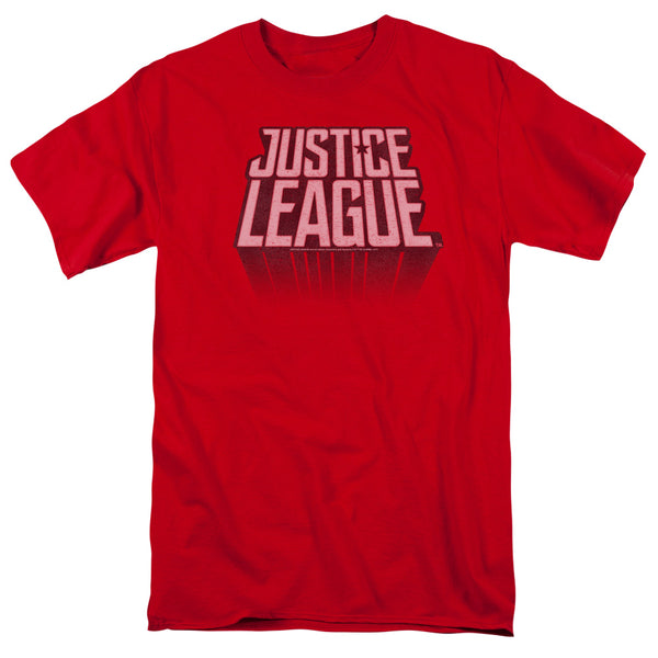 Justice League Movie - League Distressed Adult Regular Fit Short Sleeve